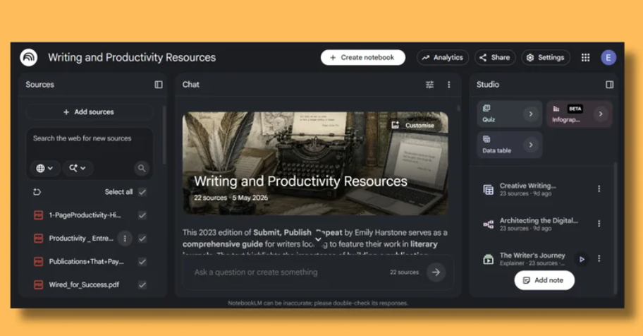 برنامج NotebookLM برنامج NotebookLM